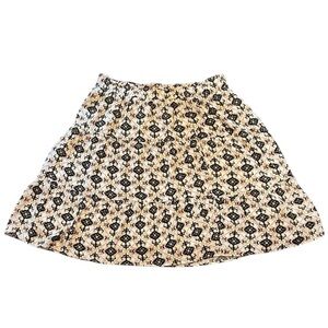 Patterned cream and brown  Women's Skirt